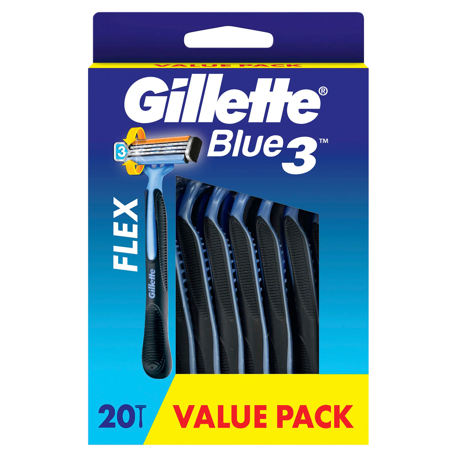 Gillette Blue 3 Smooth Disposable Razors 24 Pack