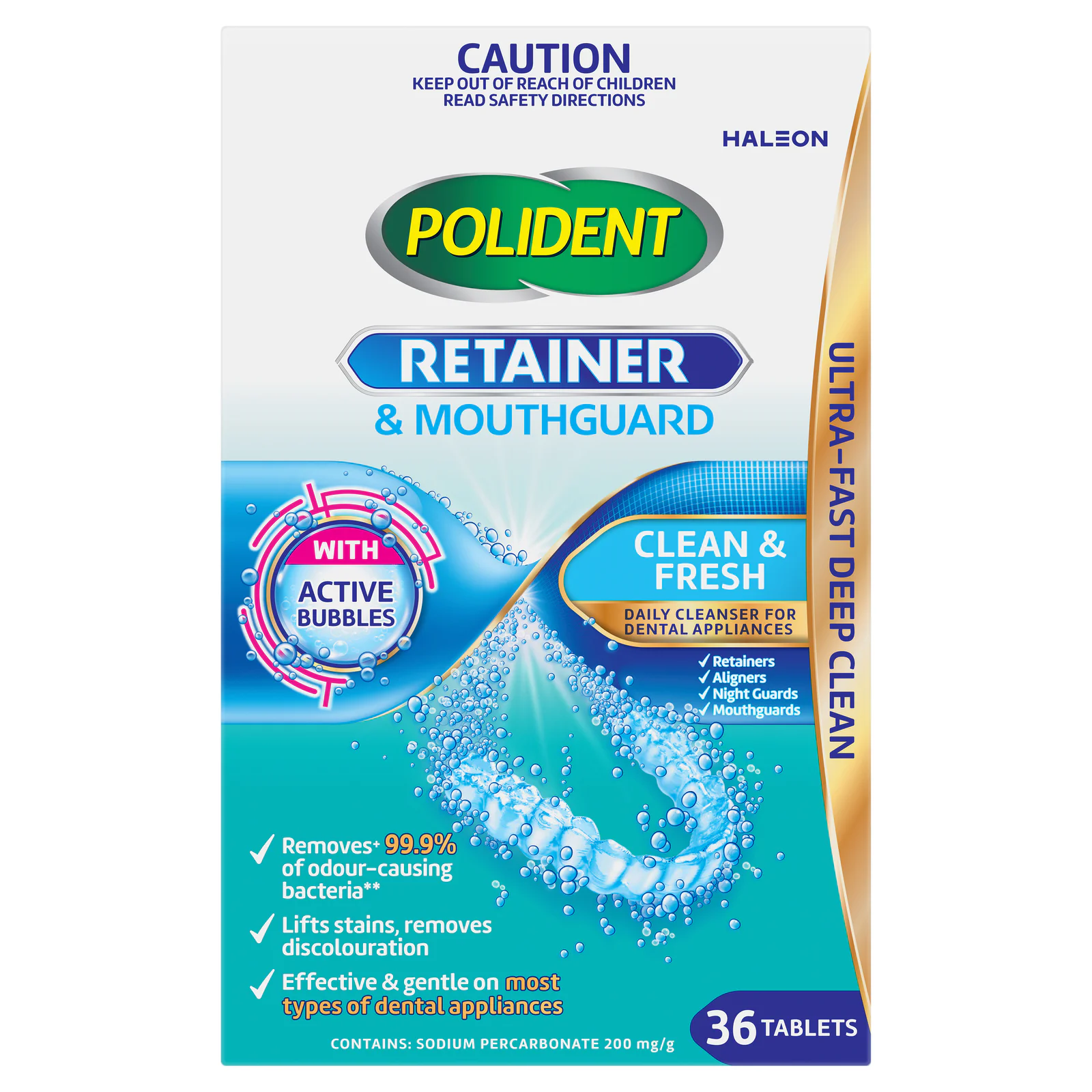 Polident Retainer & Mouthguard Cleanser 36 tablets