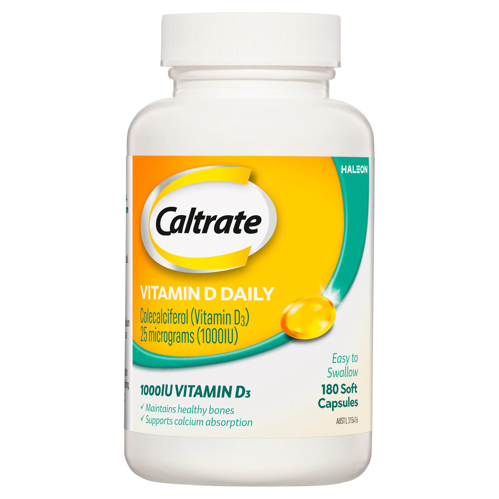 Caltrate Vitamin D Daily 180 liquid capsules