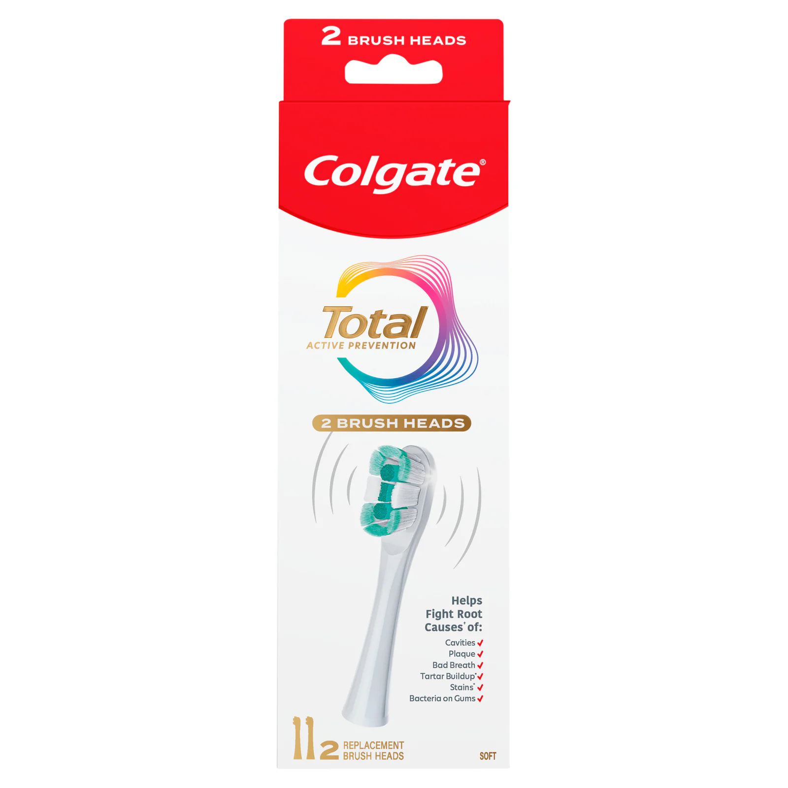 Colgate Total Battery Power Toothbrush Refill 2 Pack