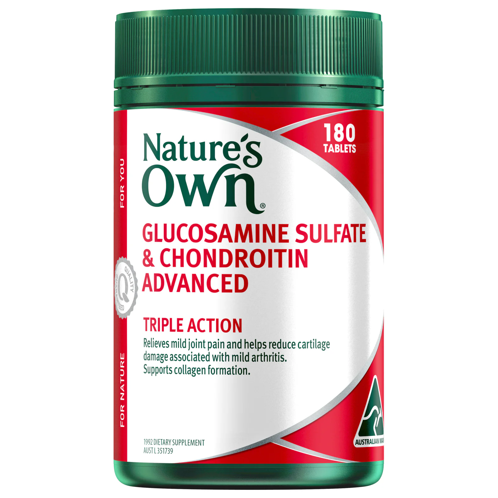 Nature's Own Glucosamine Sulfate & Chondroitin Advanced 180 tablets