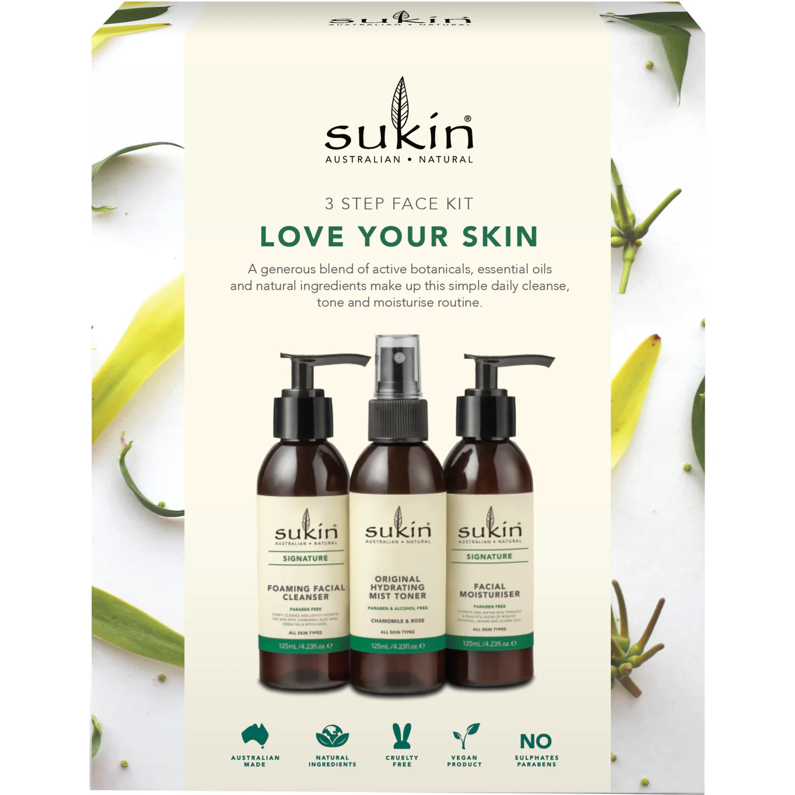 Sukin Love Your Skin Sensitive Pack 3 piece