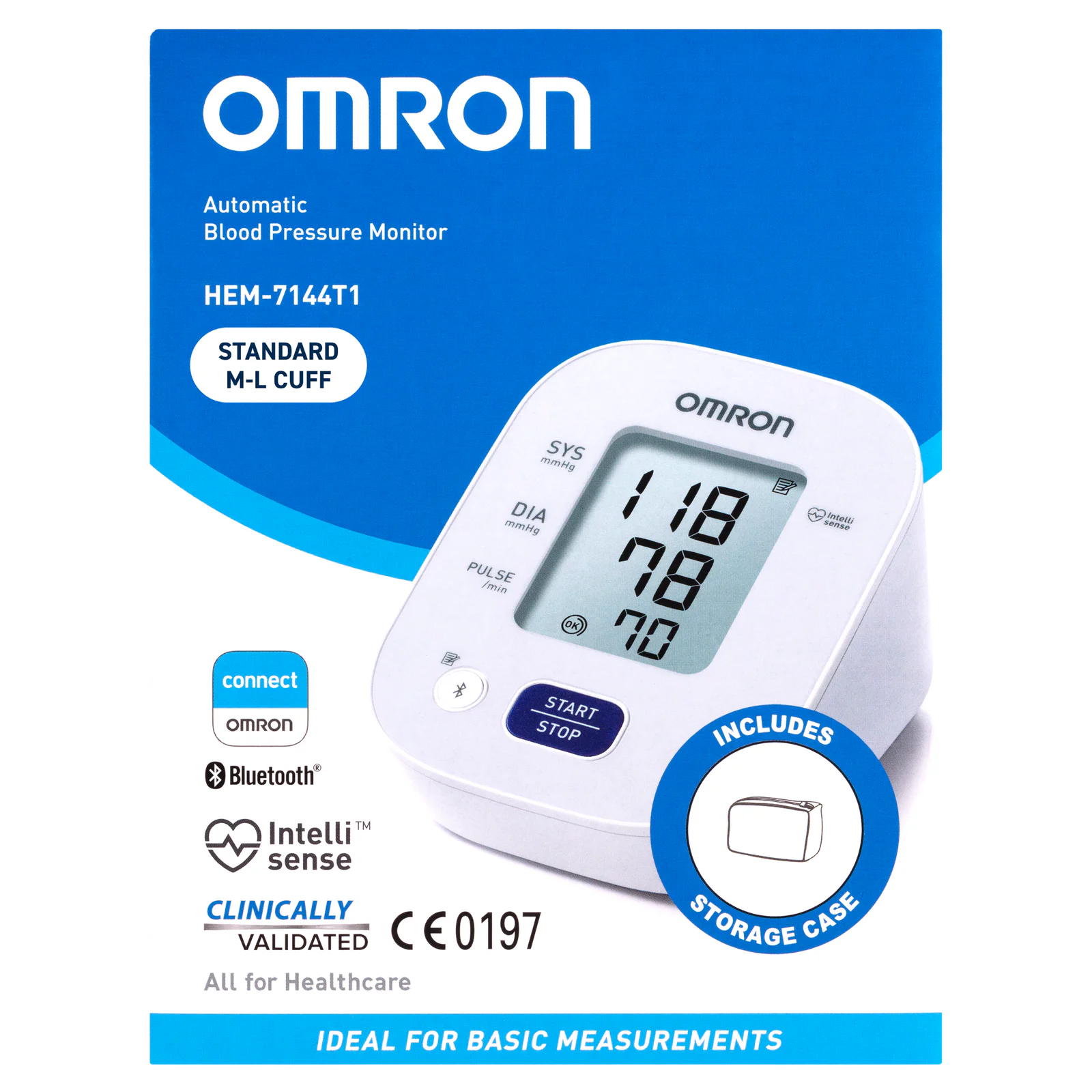 Omron HEM 7144TI Blood Pressure Monitor - Standard M-L Cuff - 1 each