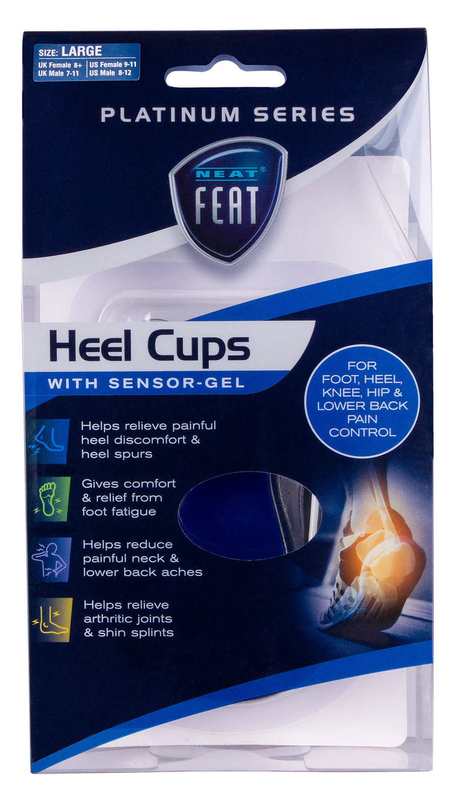 Neat Feat Gel Heel Cups Large 1 pair