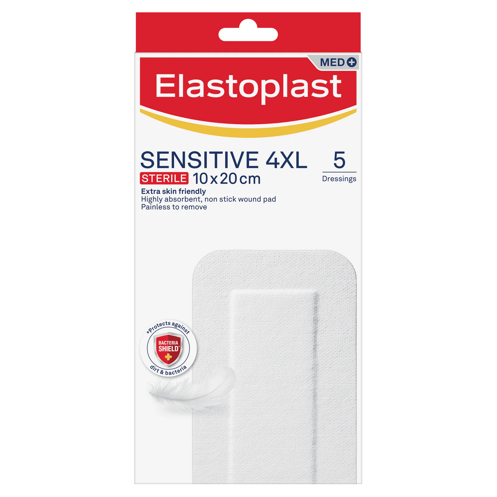 Elastoplast Sensitive 4XL Dressing 10cm X 20cm - 5 pack