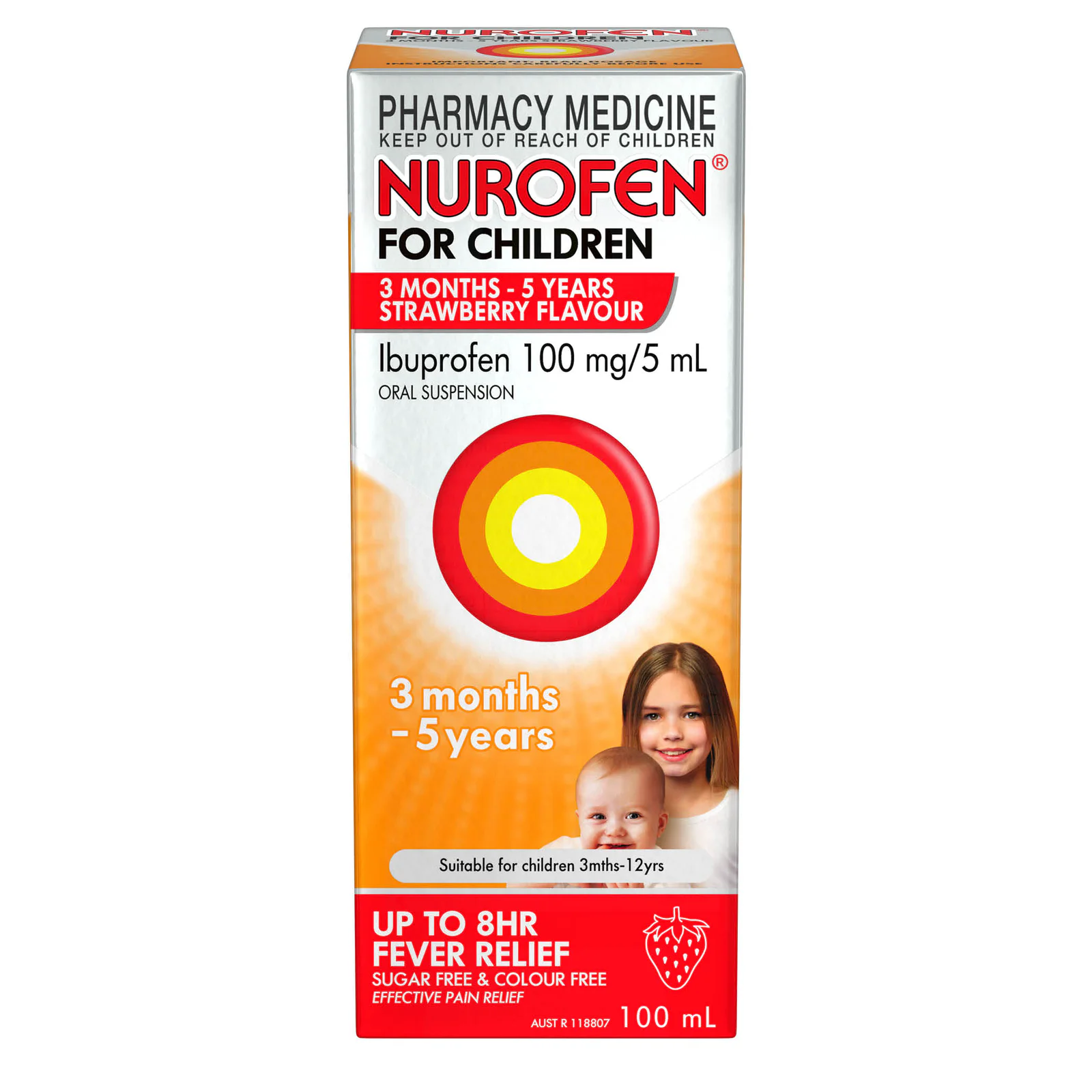 Nurofen for Children 3 Months to 5 Years Strawberry 100ml