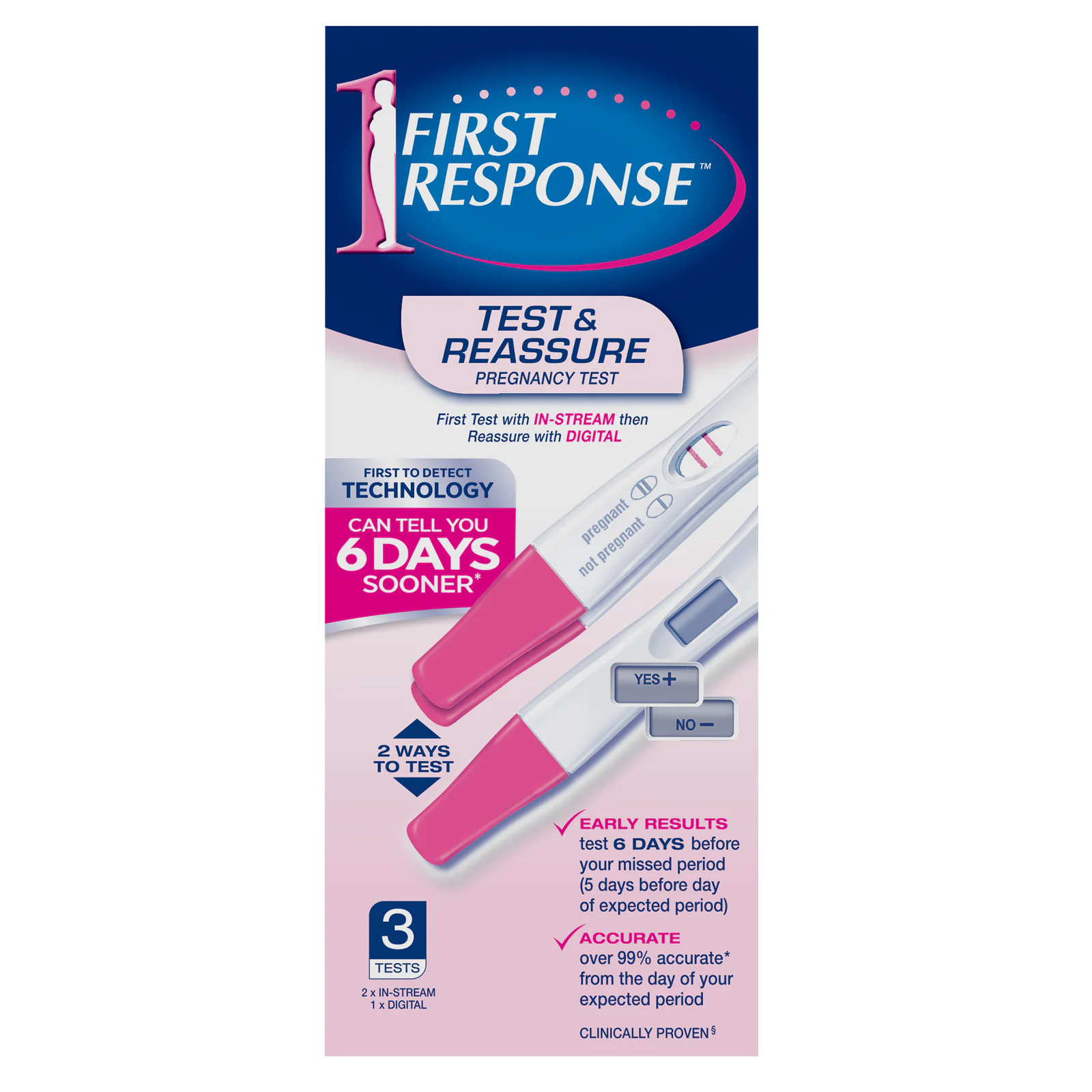 First Response Test & Reassure 3 pack