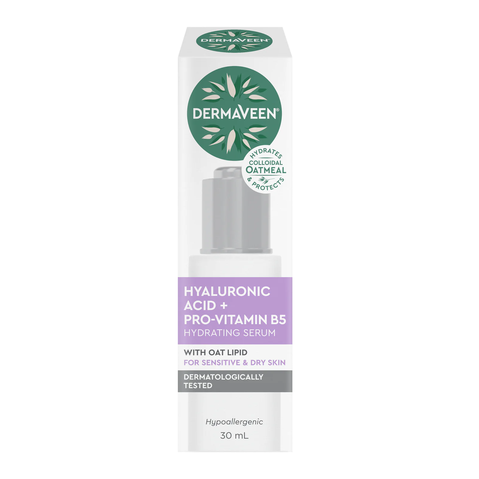DermaVeen Hyaluronic Acid + Pro-Vitamin B5 Hydrating Serum 30ml