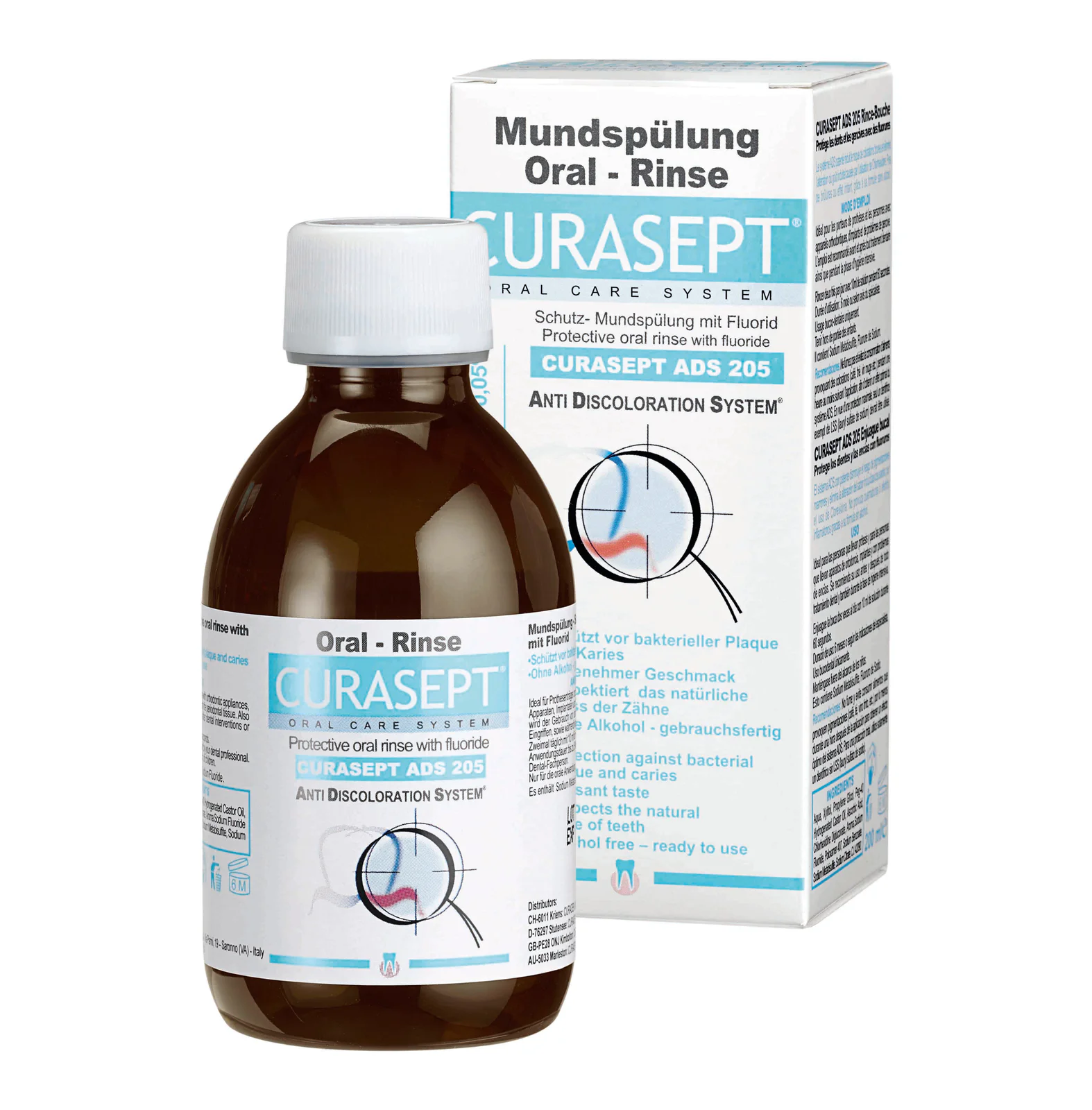 Curasept Mouth Rinse 0.05% Chlorhexidine + 0.05% Fluoride 200ml