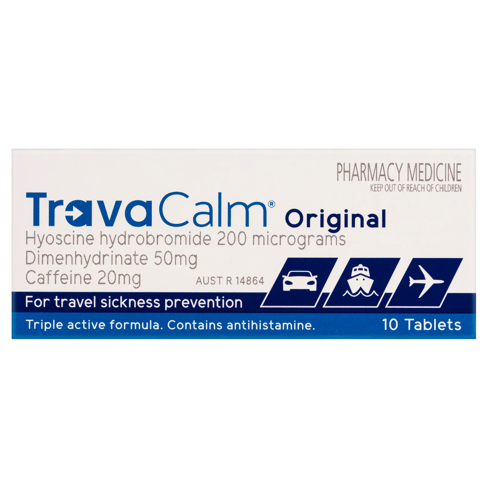 TravaCalm Original Travel Sickness Prevention 10 tablets
