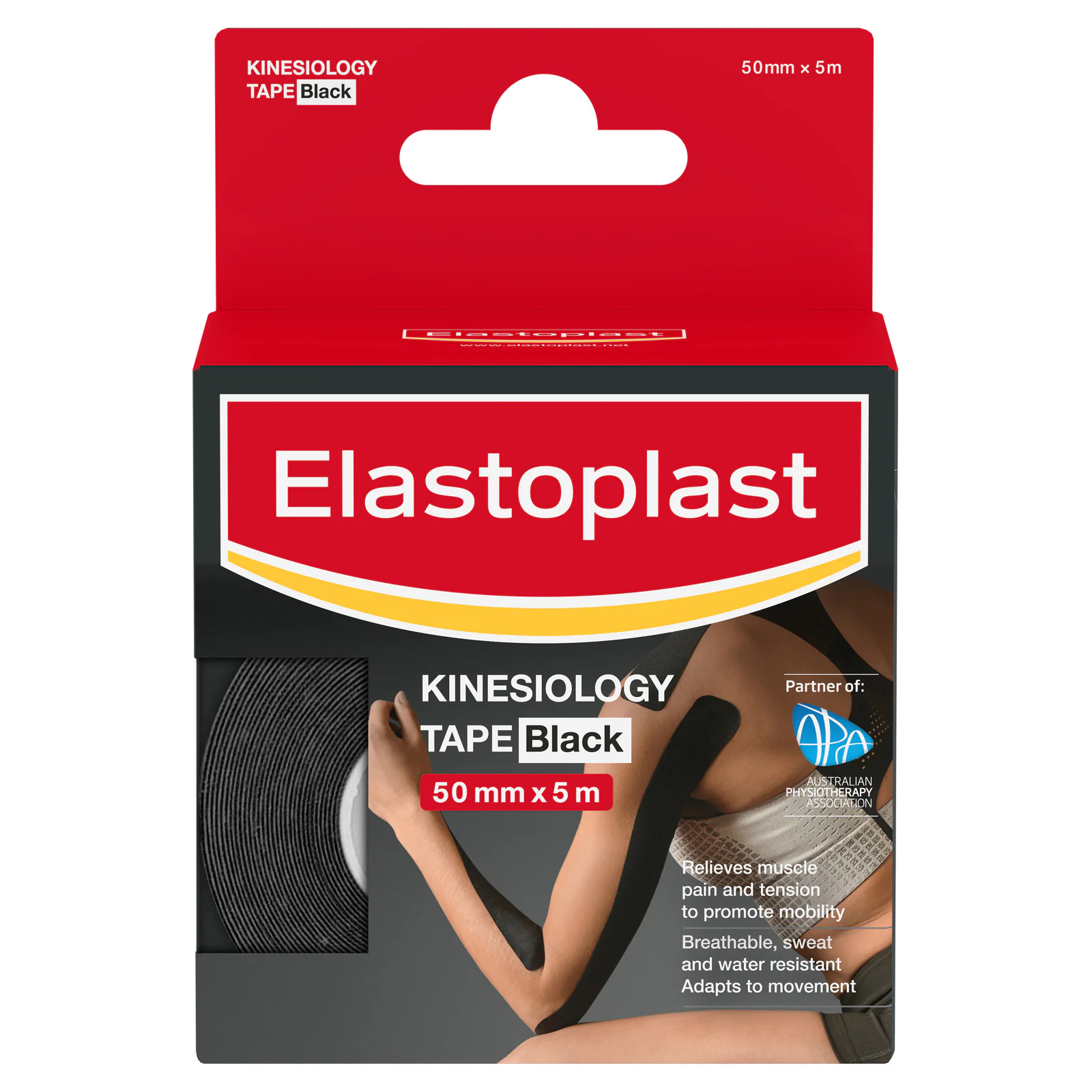 Elastoplast Kinesio Tape Black 5cm X 5m - 1 roll