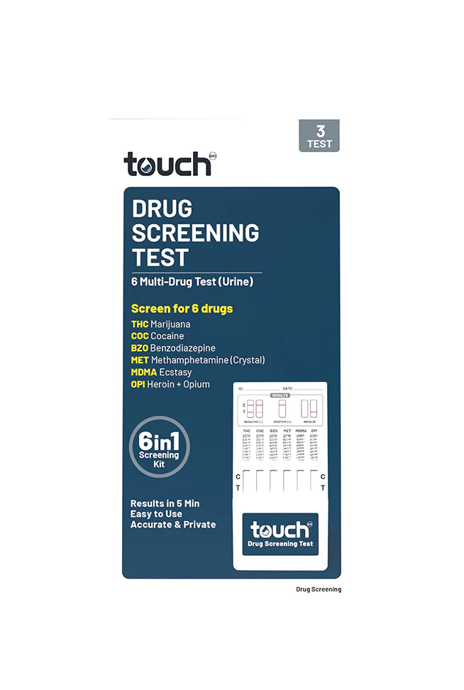TouchBio 6 Multi-Drug Test (Urine) 3 pack