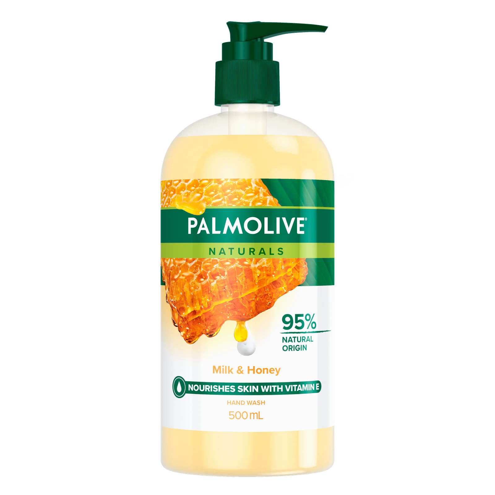 Palm HWash Nat Milk Honey 500ml
