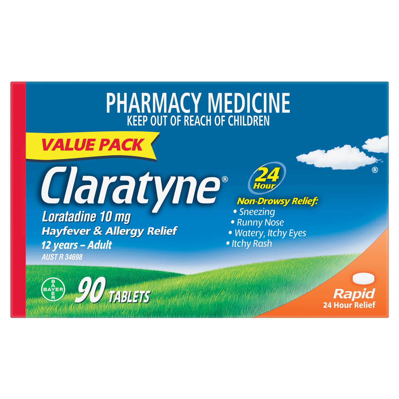 Claratyne 10mg - 90 tablets