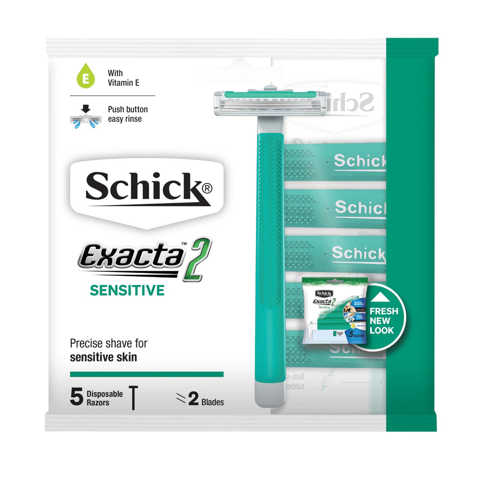Schick Exacta 2 Sensitive Disposable Razors 6 Pack