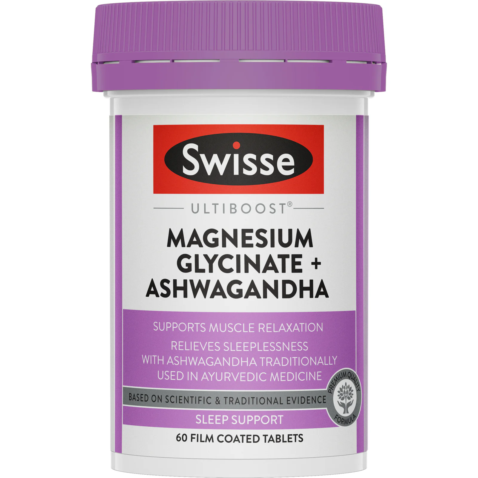 Swisse Ultiboost Magnesium Glycinate + Ashwagandha 60 tablets