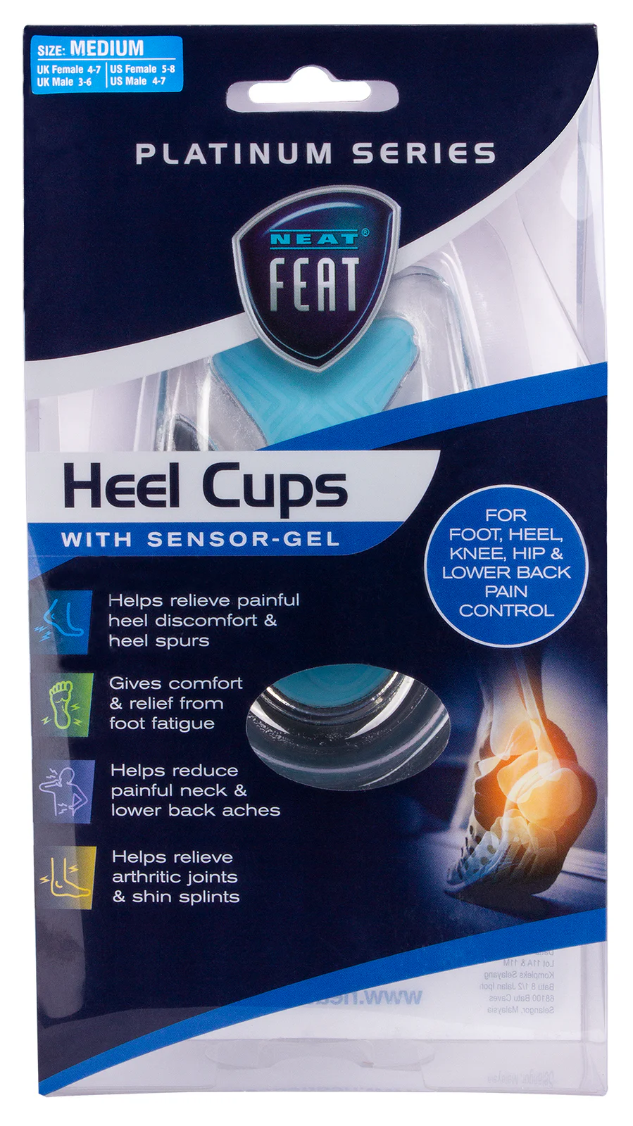 Neat Feat Gel Heel Cups Medium 1 pair