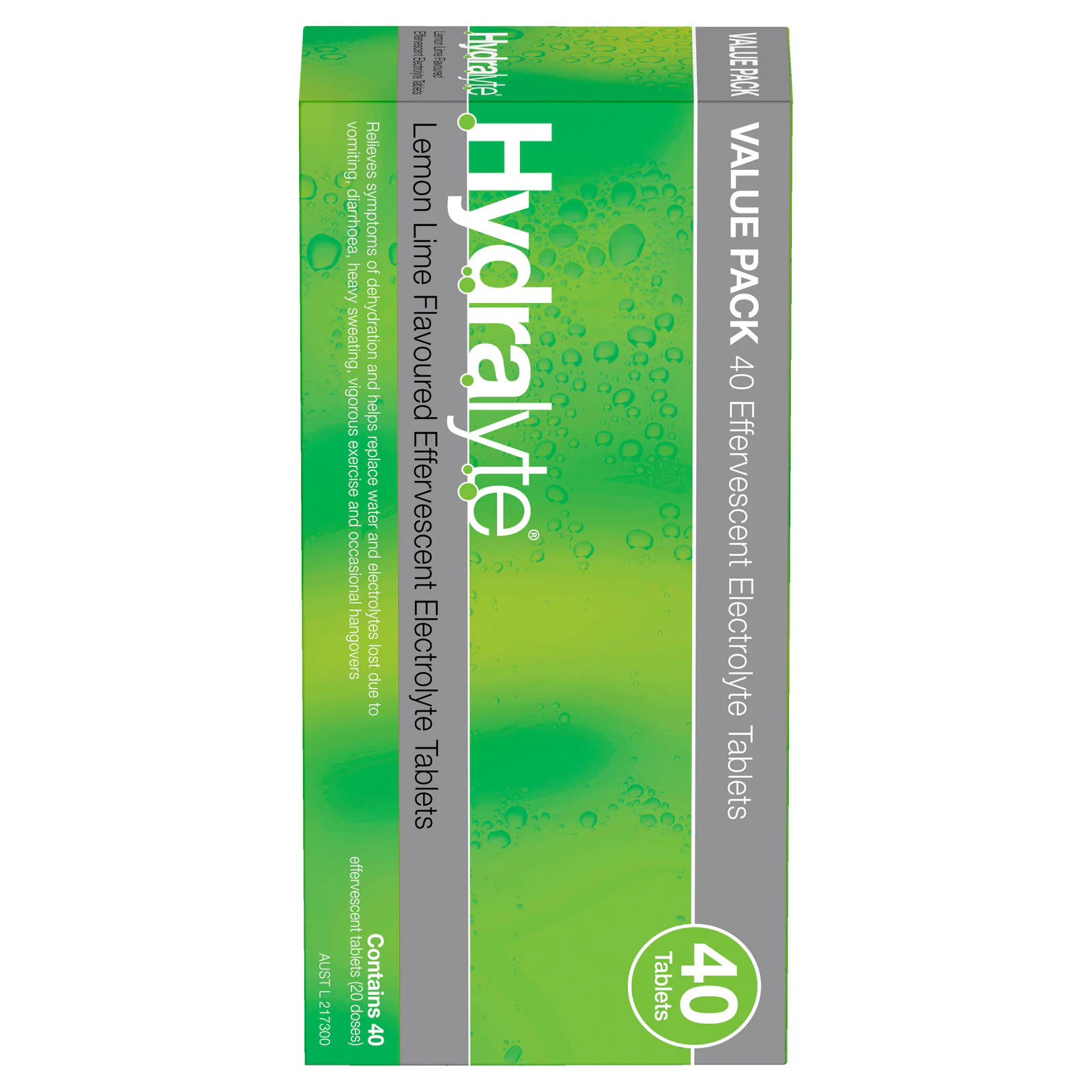 Hydralyte Effervescent Lemon Lime 40 tablets