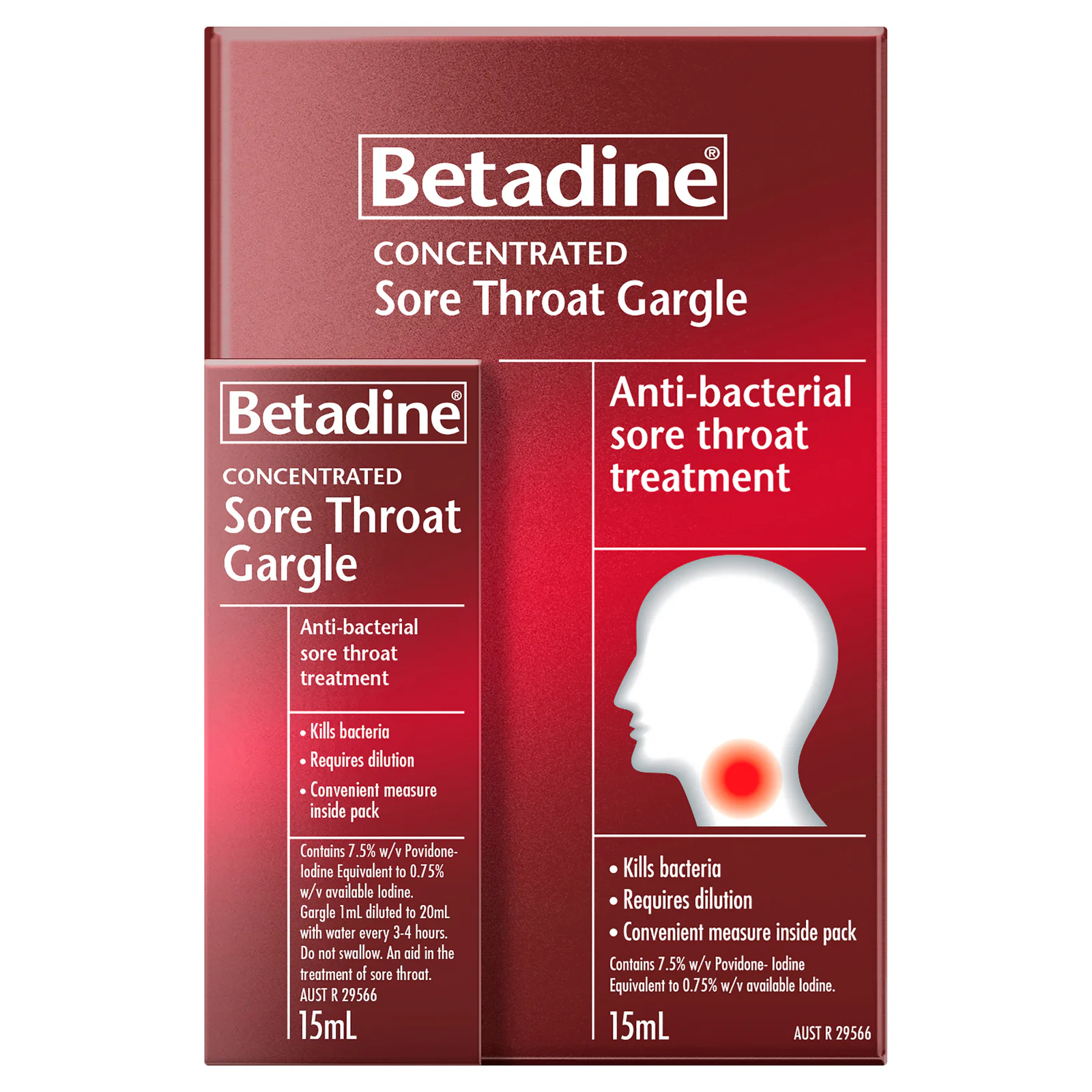 Betadine Sore Throat Gargle Concentrate 15ml