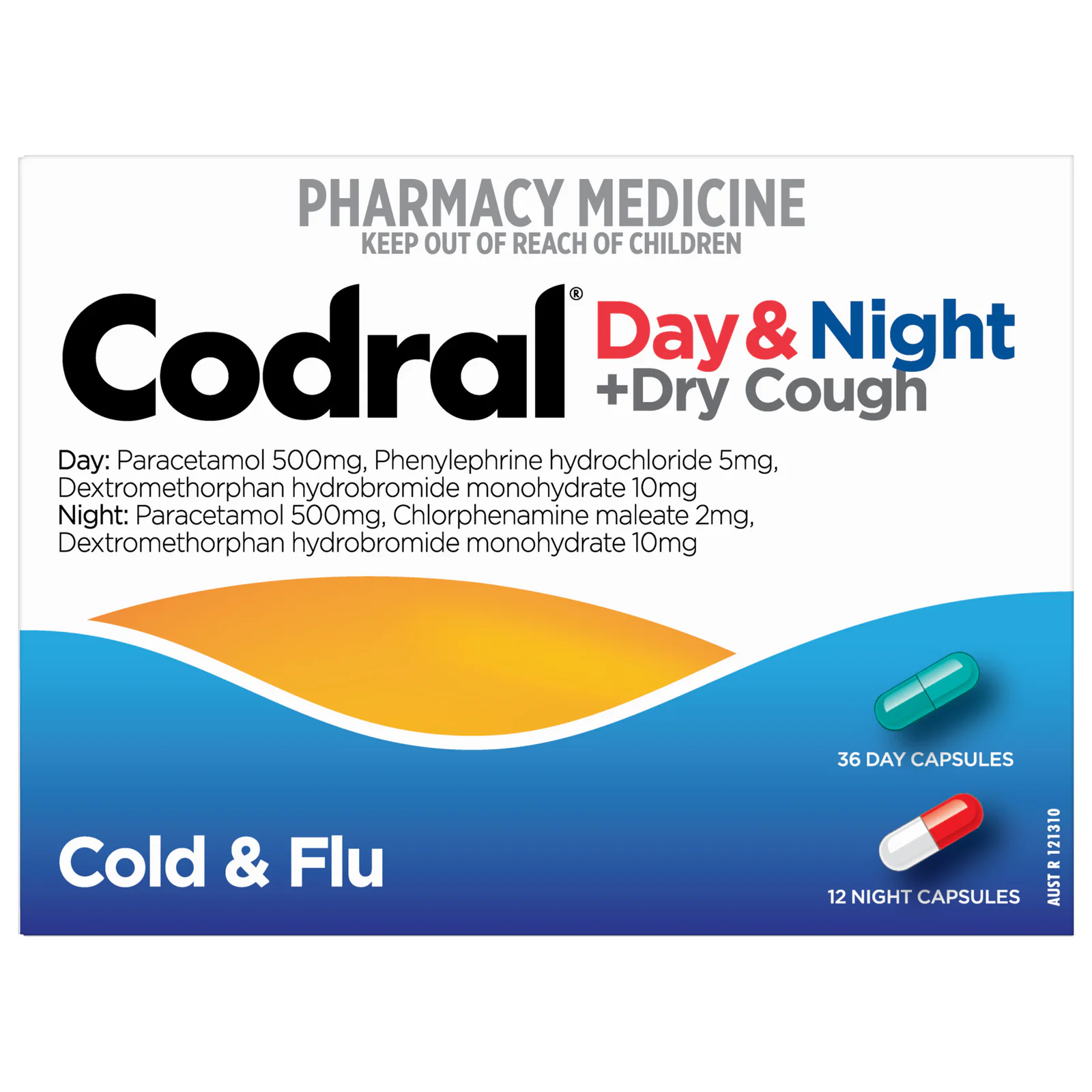 Codral PE Cold & Flu + Dry Cough Day & Night 48 capsules