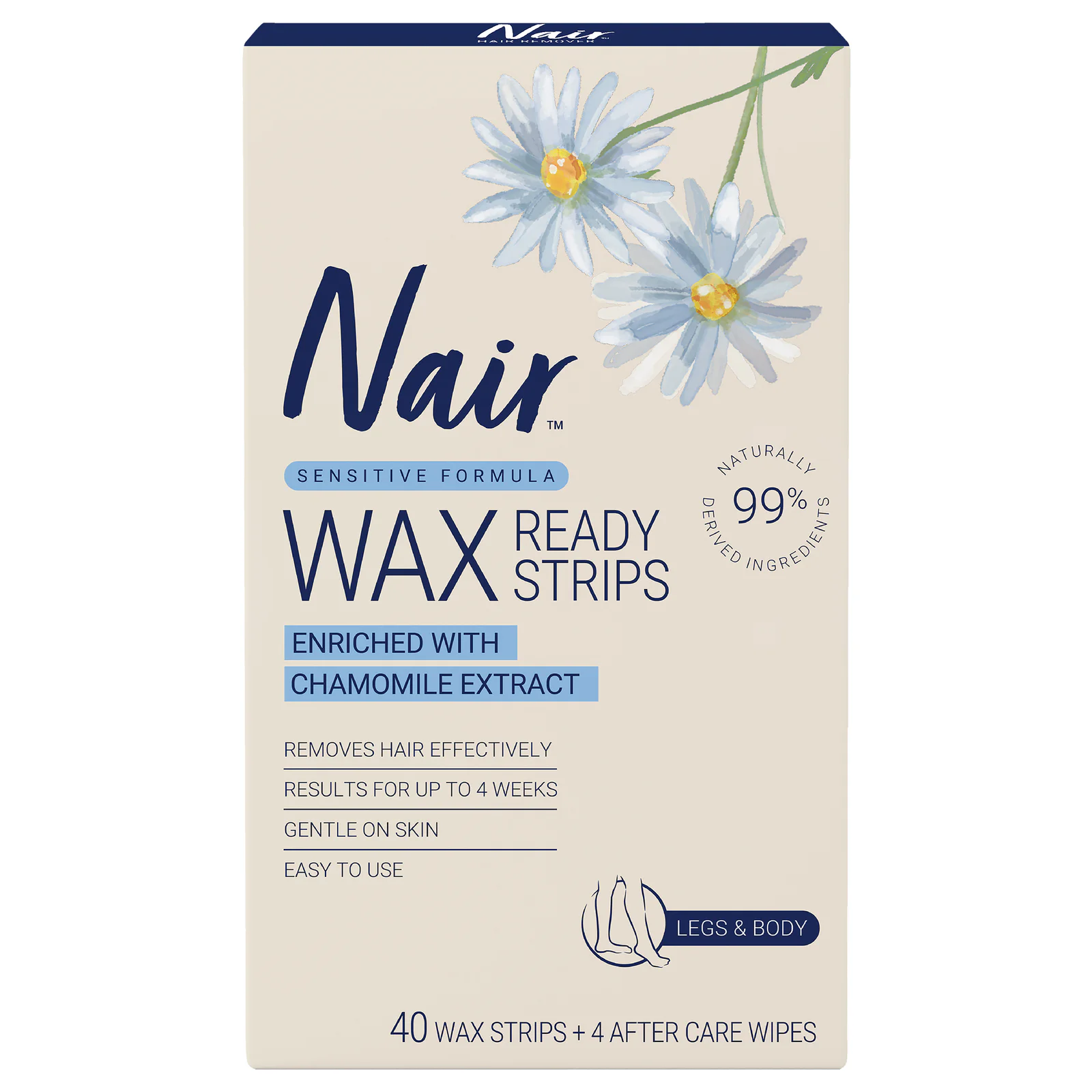 Nair Natural Large Wax Strips 40 Pack
