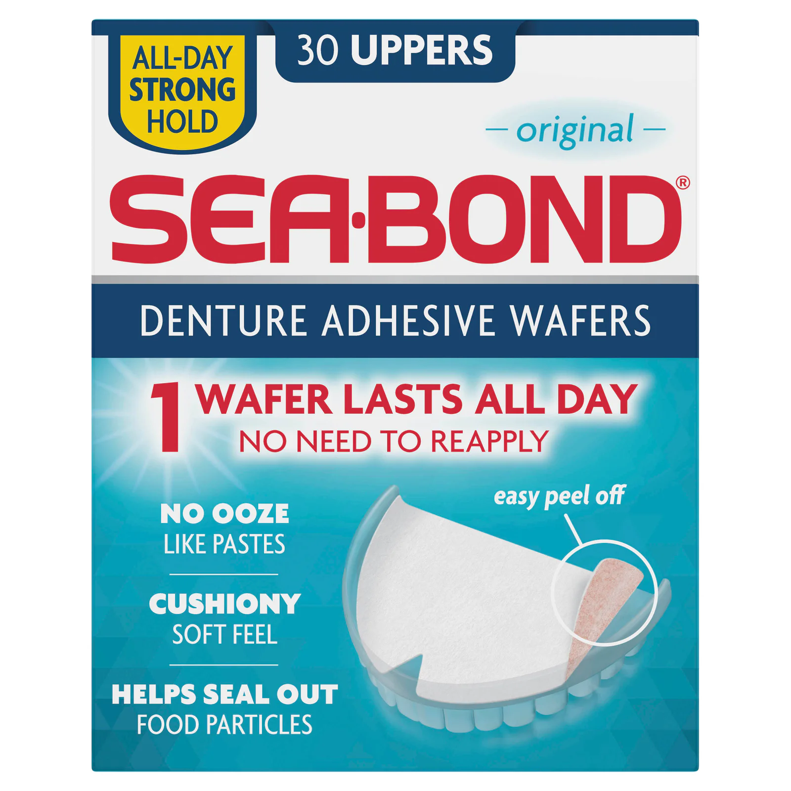 SeaBond Denture Adhesive Uppers 30 Pack