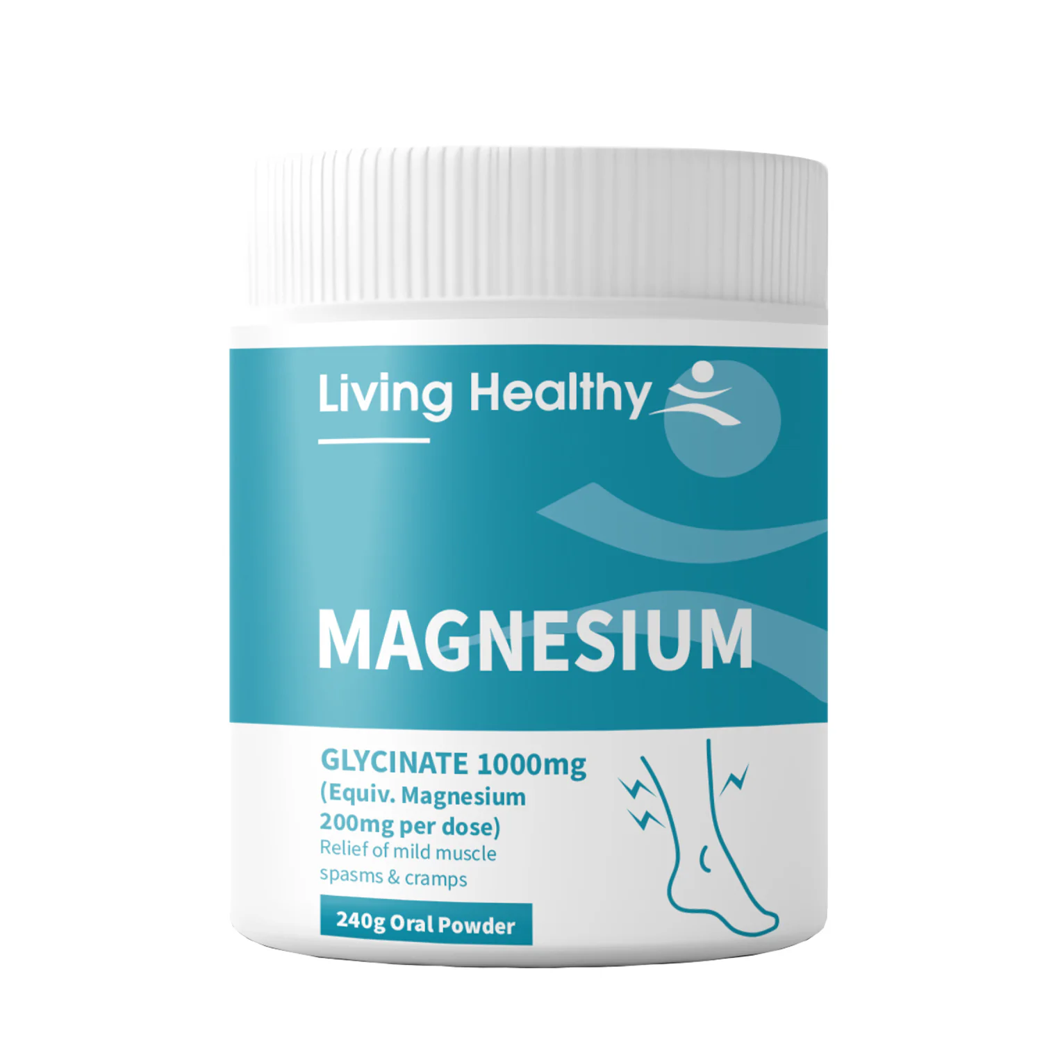 Living Healthy Magnesium Glycinate Oral Powder 240g