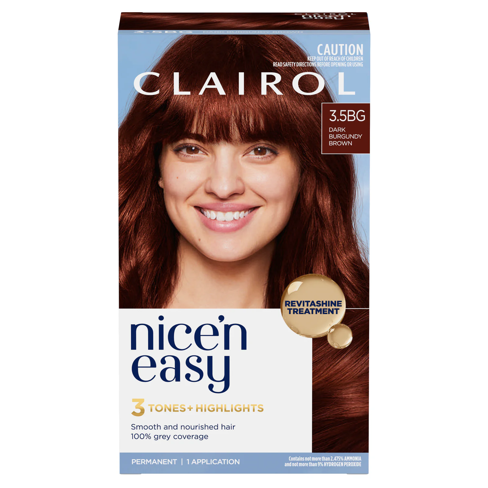 Clairol Nice 'N Easy Permanent Hair Colour 3.5BG Dark Burgundy
