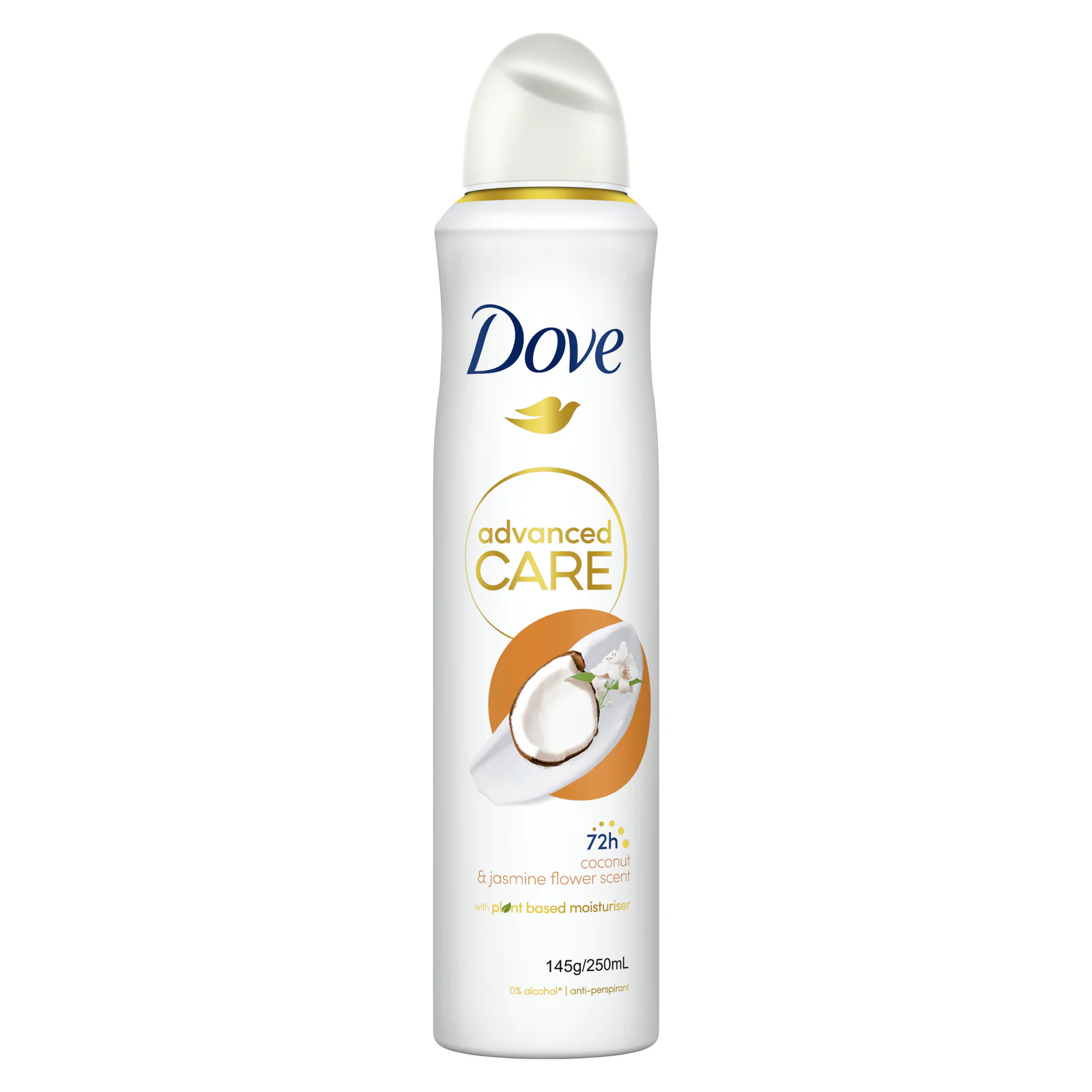 Dove Advanced 72hr Coconut and Jasmine Aerosol Deodorant 250mL