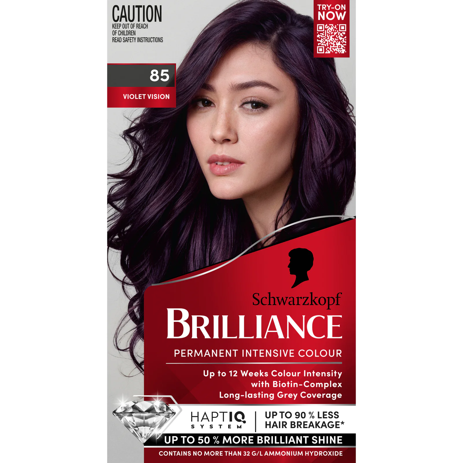 Schwarzkopf Brilliance 85 Violet Vision Permanent Hair Colour Kit