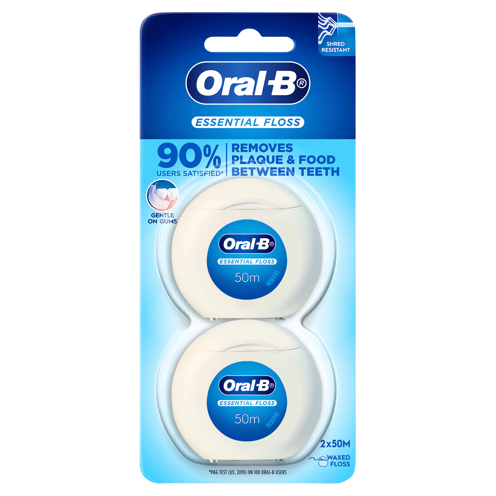 Oral-B Essential Floss Waxed 50m - 2 pack
