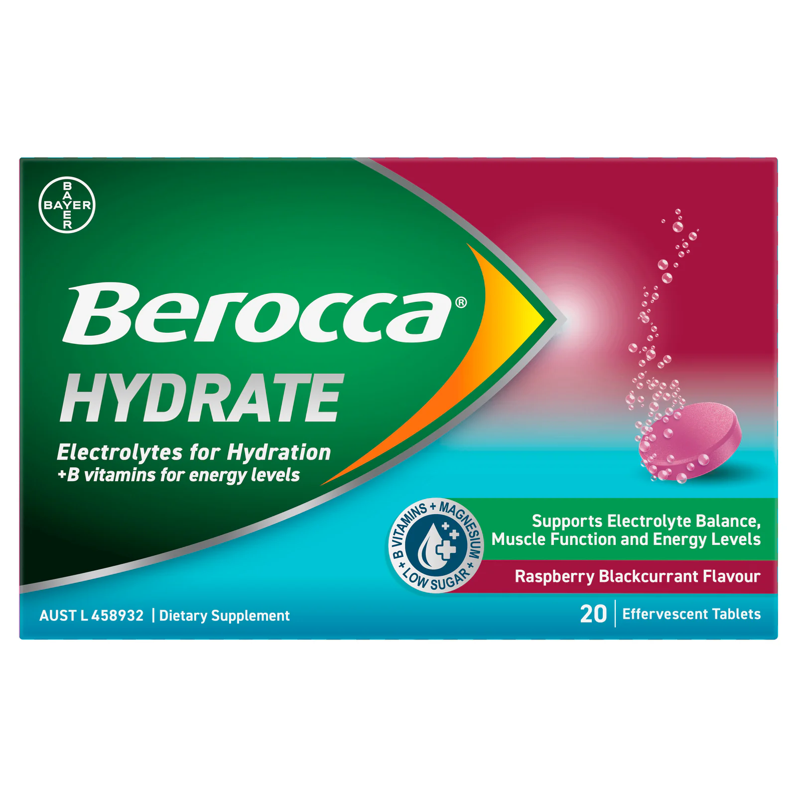 Berocca Hydrate Blackcurrant 20 tablet