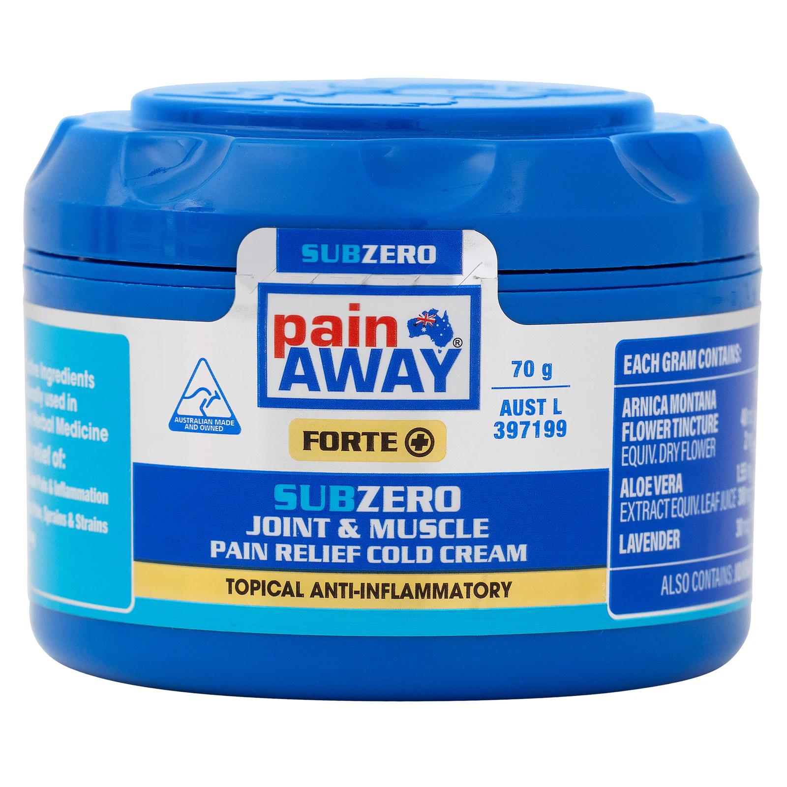 Pain Away Forte+ Sub Zero Joint & Muscle Pain Relief Cold Cream 70g