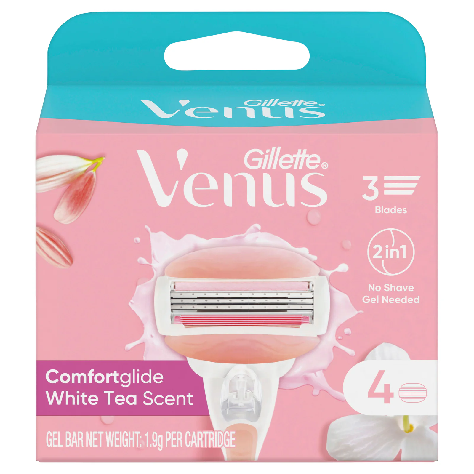 Gillette Venus Comfortglide White Tea Cartridge 4 pack
