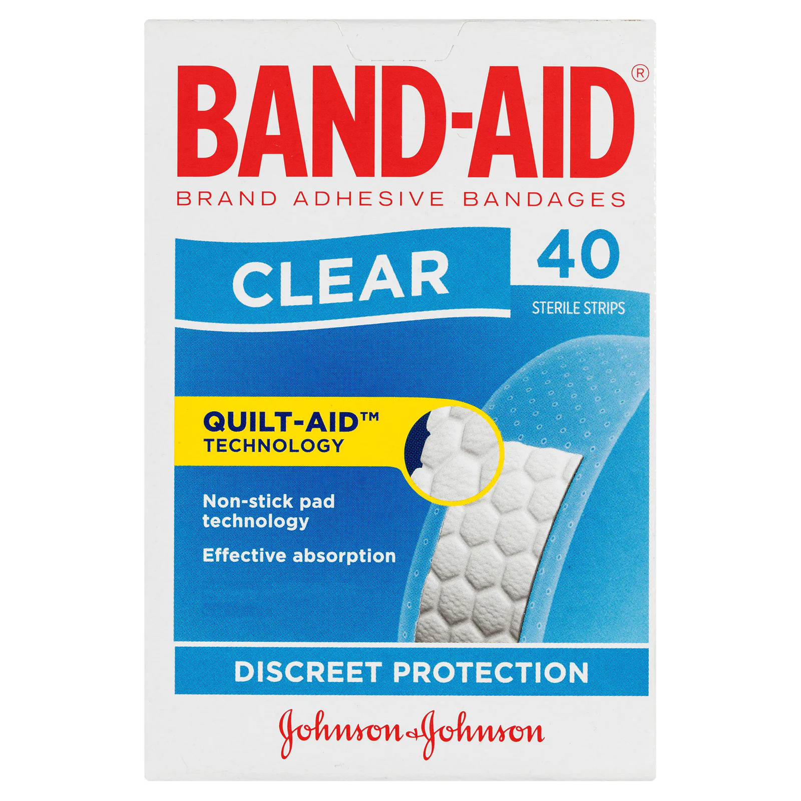 Band-Aid Clear Contoured Shape 40 pack