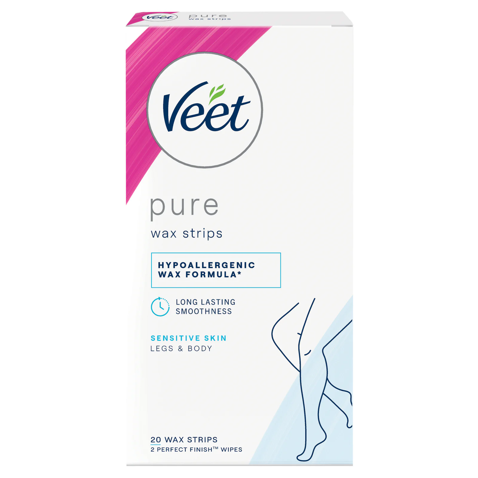 Veet Pure Leg Wax Strips 20 pack