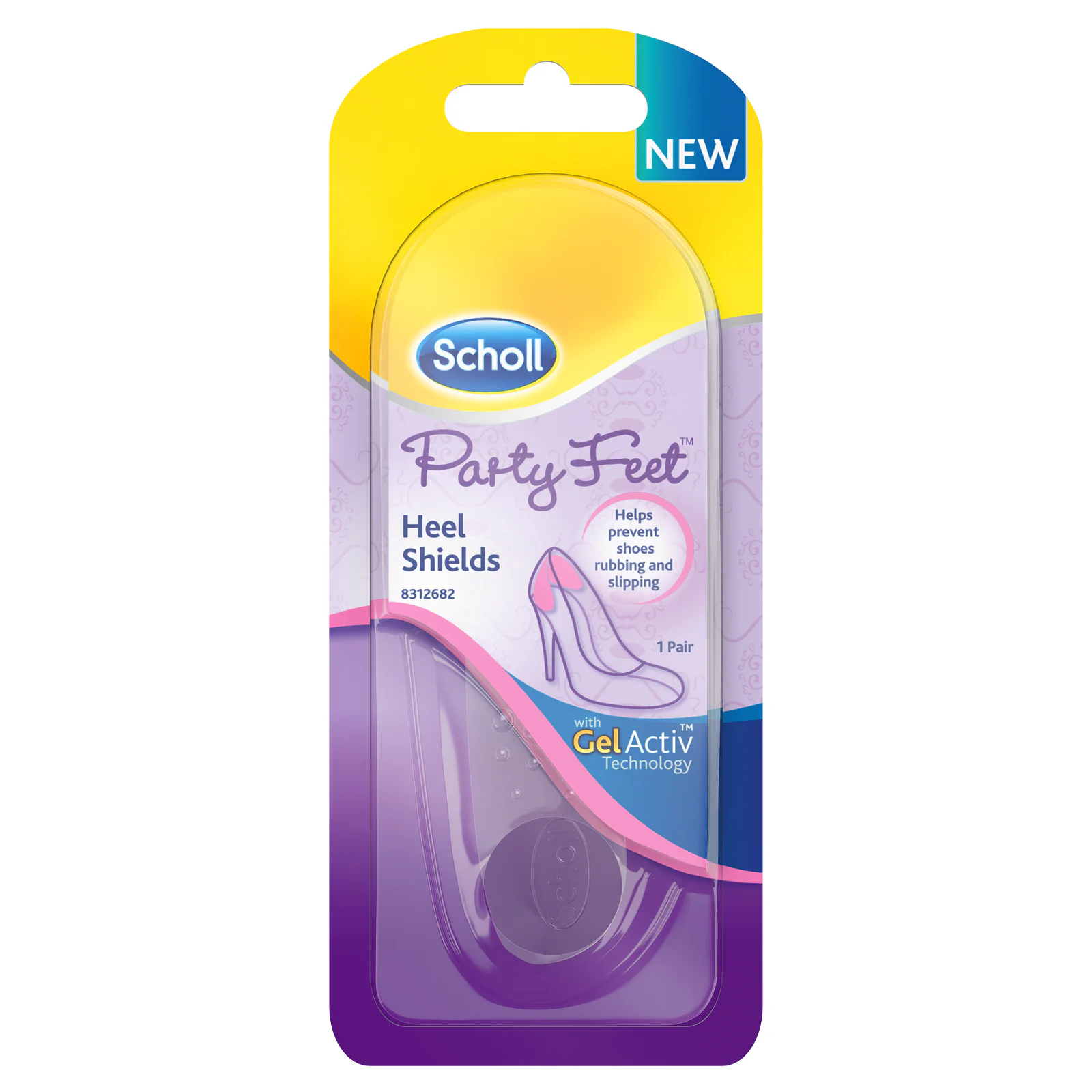 Scholl Party Feet Invisible Gel Heel Shields 1 Pair