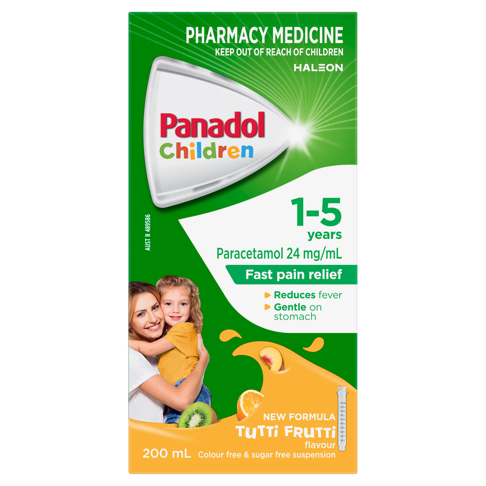 Panadol Children 1-5 Years Colourfree Suspension Tutti Frutti Flavour 200ml