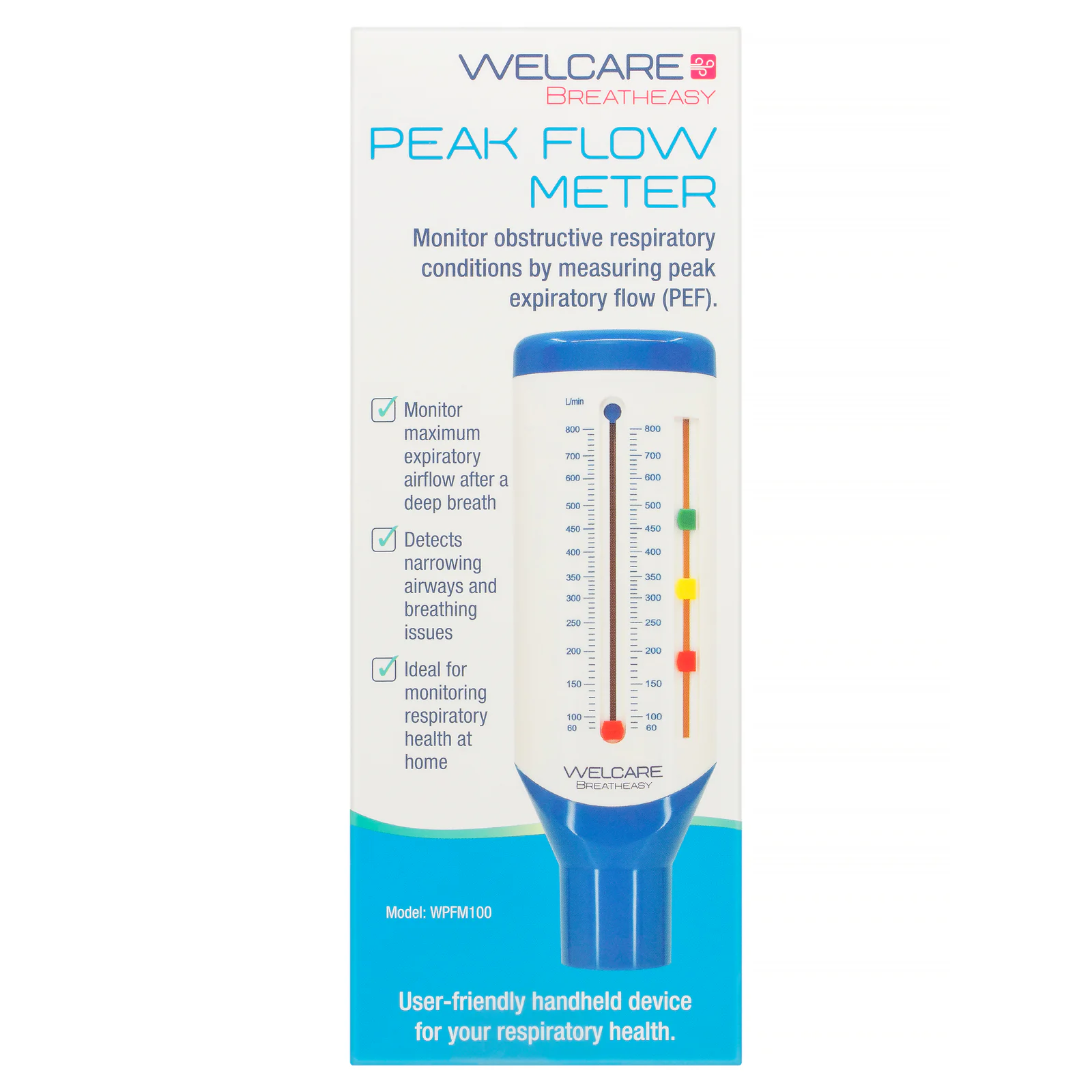 Welcare Breatheasy Peak Flow Meter 1 each