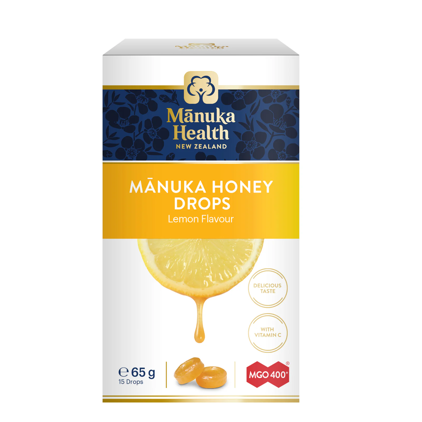 Manuka Health MGO 400+ Honey & Lemon Lozenge 15 pack