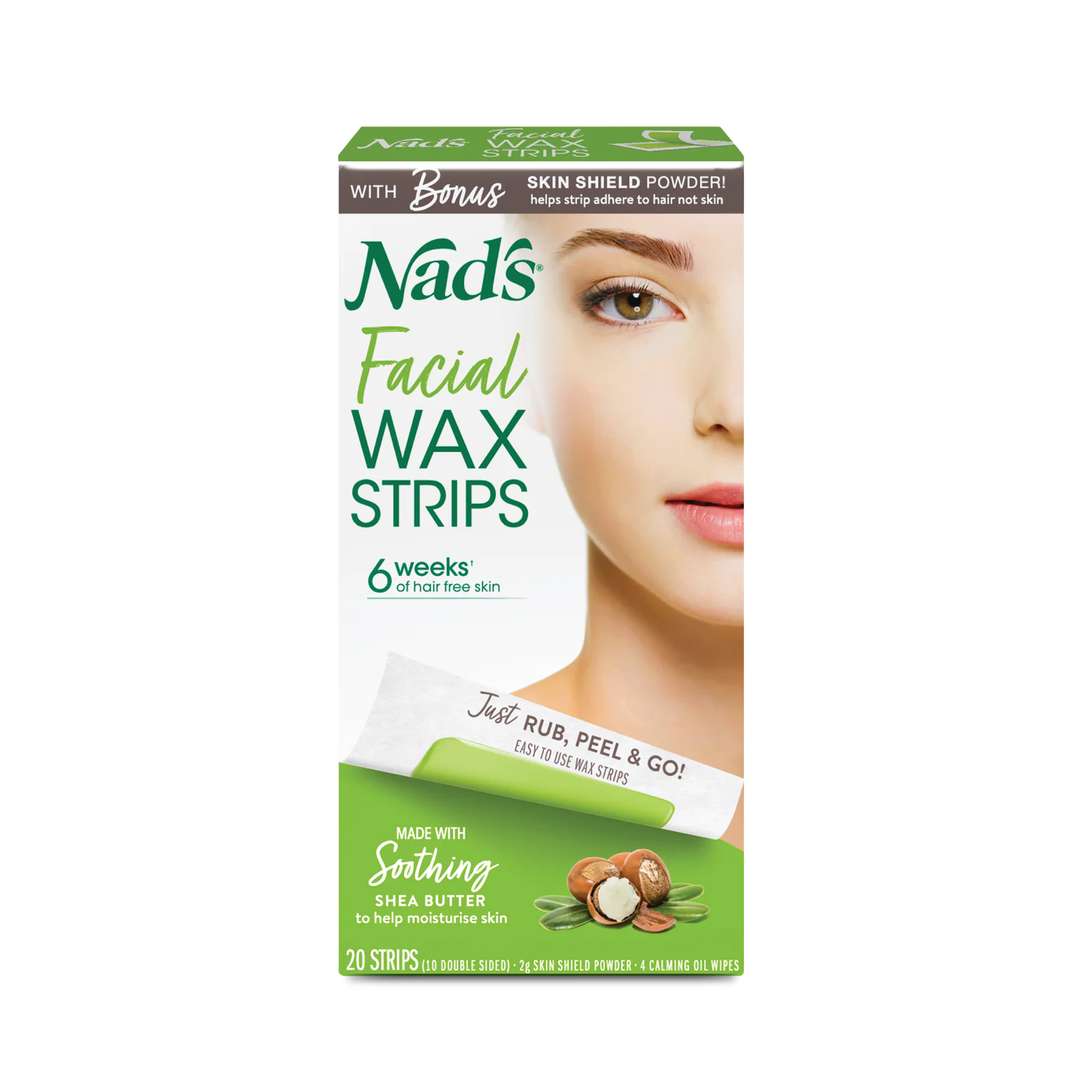 Nads Facial Wax Strips 20 Pack