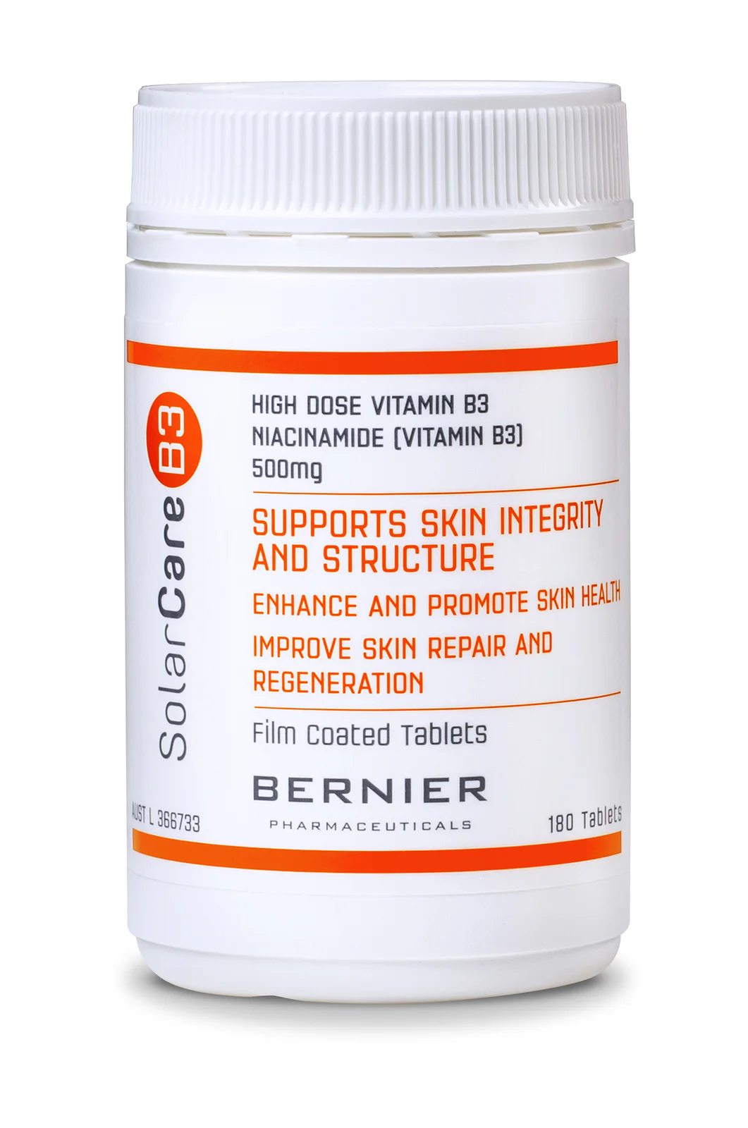 SolarCareB3 High Dose Vitamin B3 Niacinamide 180 tablets