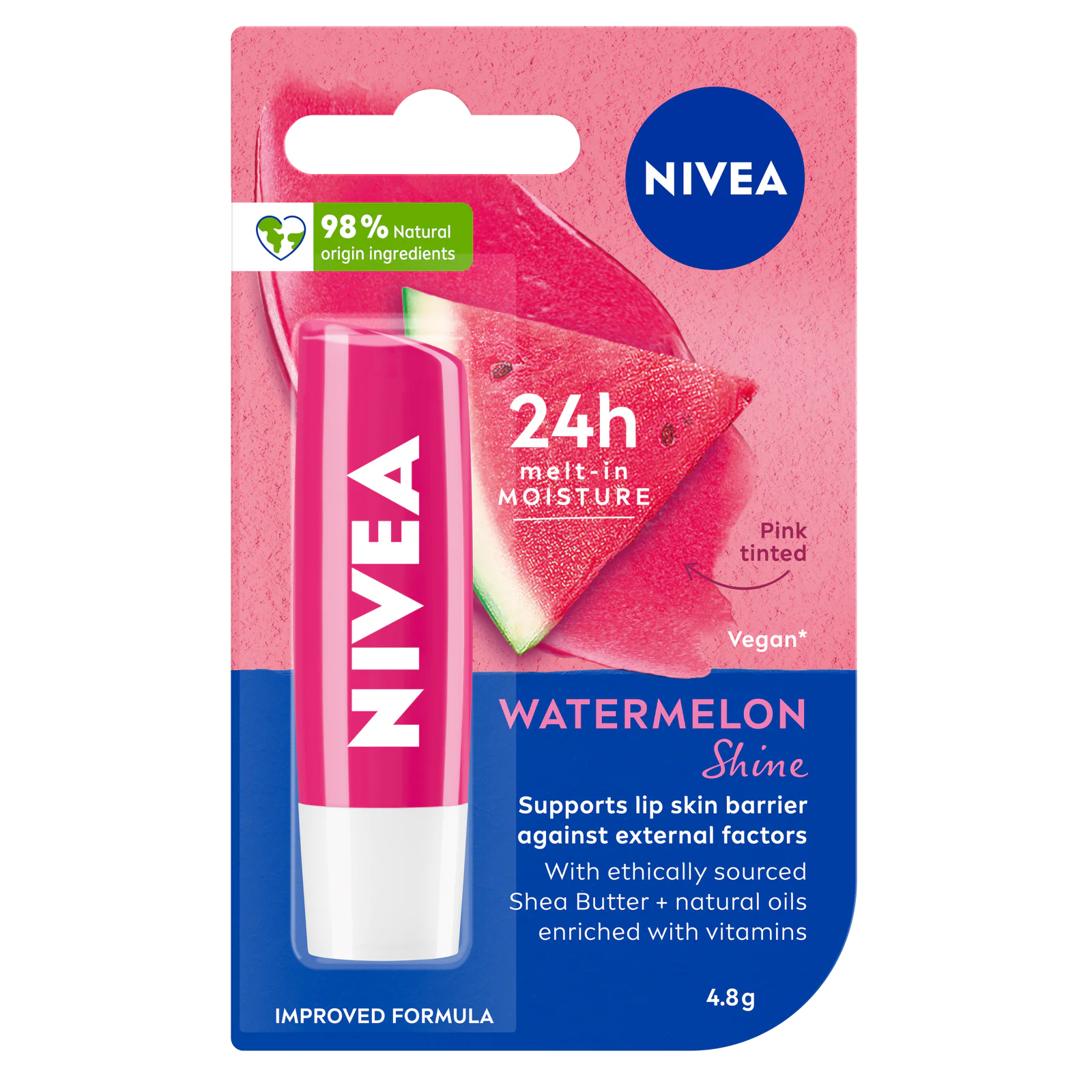 NIVEA Lip Care Watermelon Shine Lip Balm 4.8g