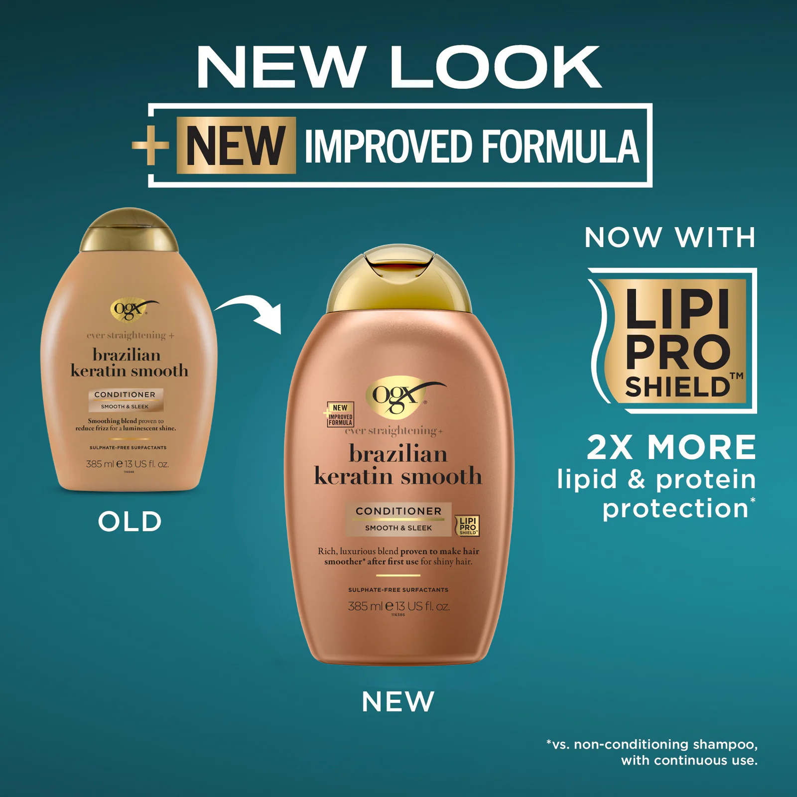 OGX Ever Straightening + Brazilian Keratin Therapy Conditioner 385ml
