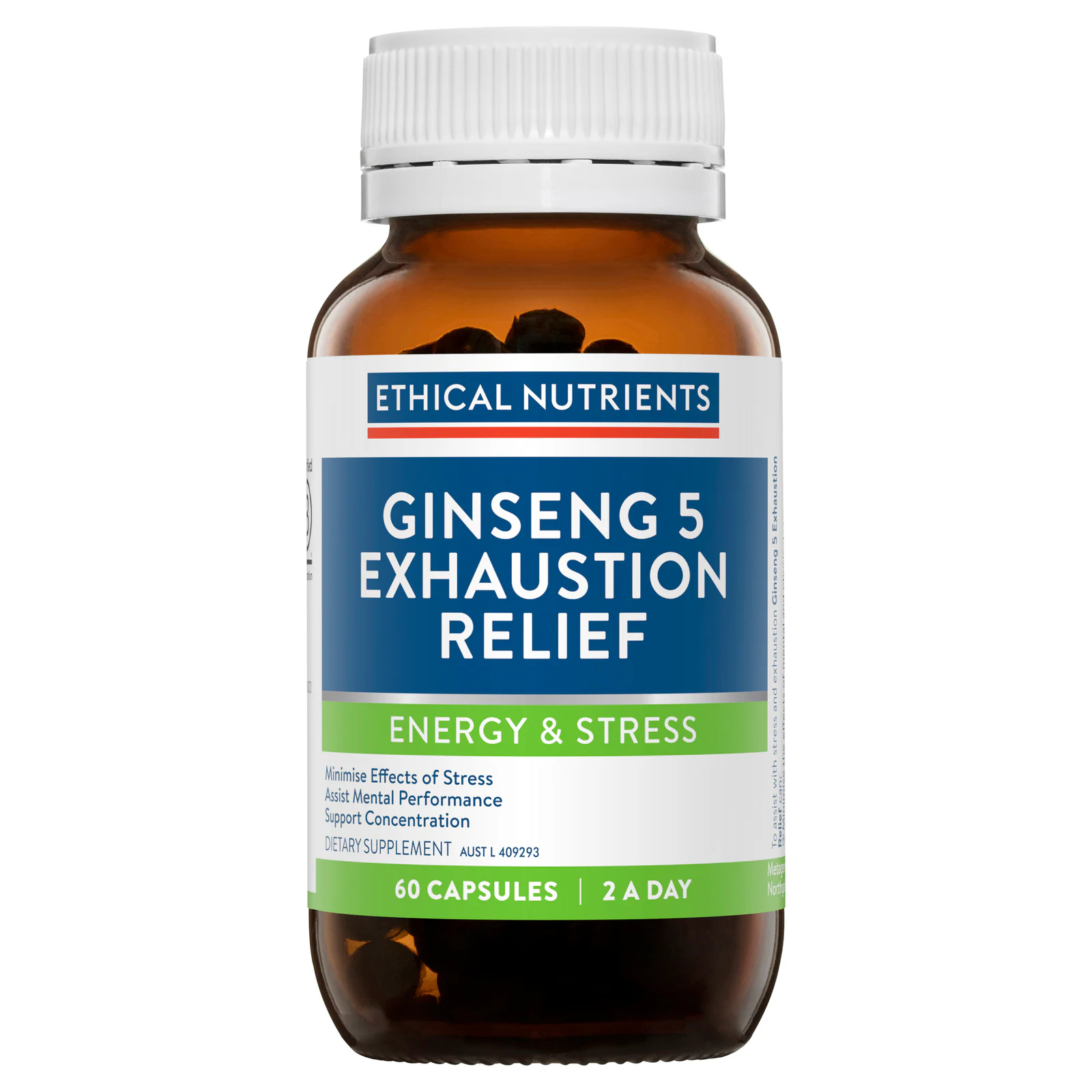 Ethical Nutrients Ginseng-5 Exhaustion Relief 60 capsules