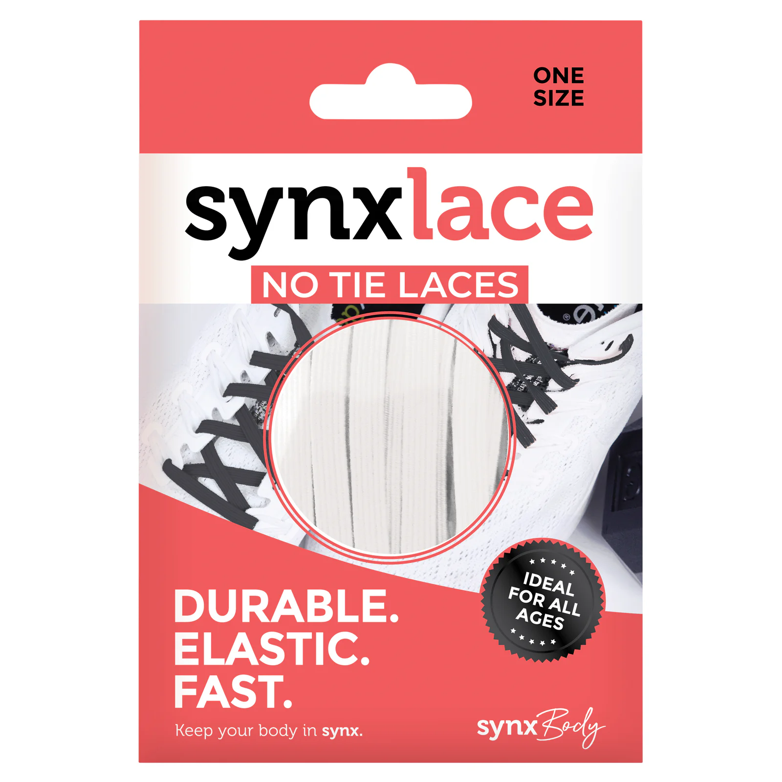 Synxlace No-Tie Elas Laces Wht