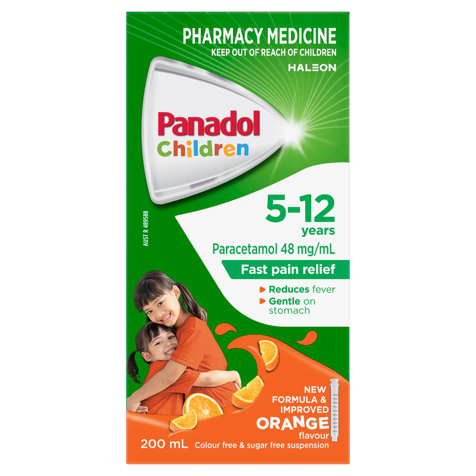 Panadol Children 5-12 Years Colourfree Suspension Orange Flavour 200ml