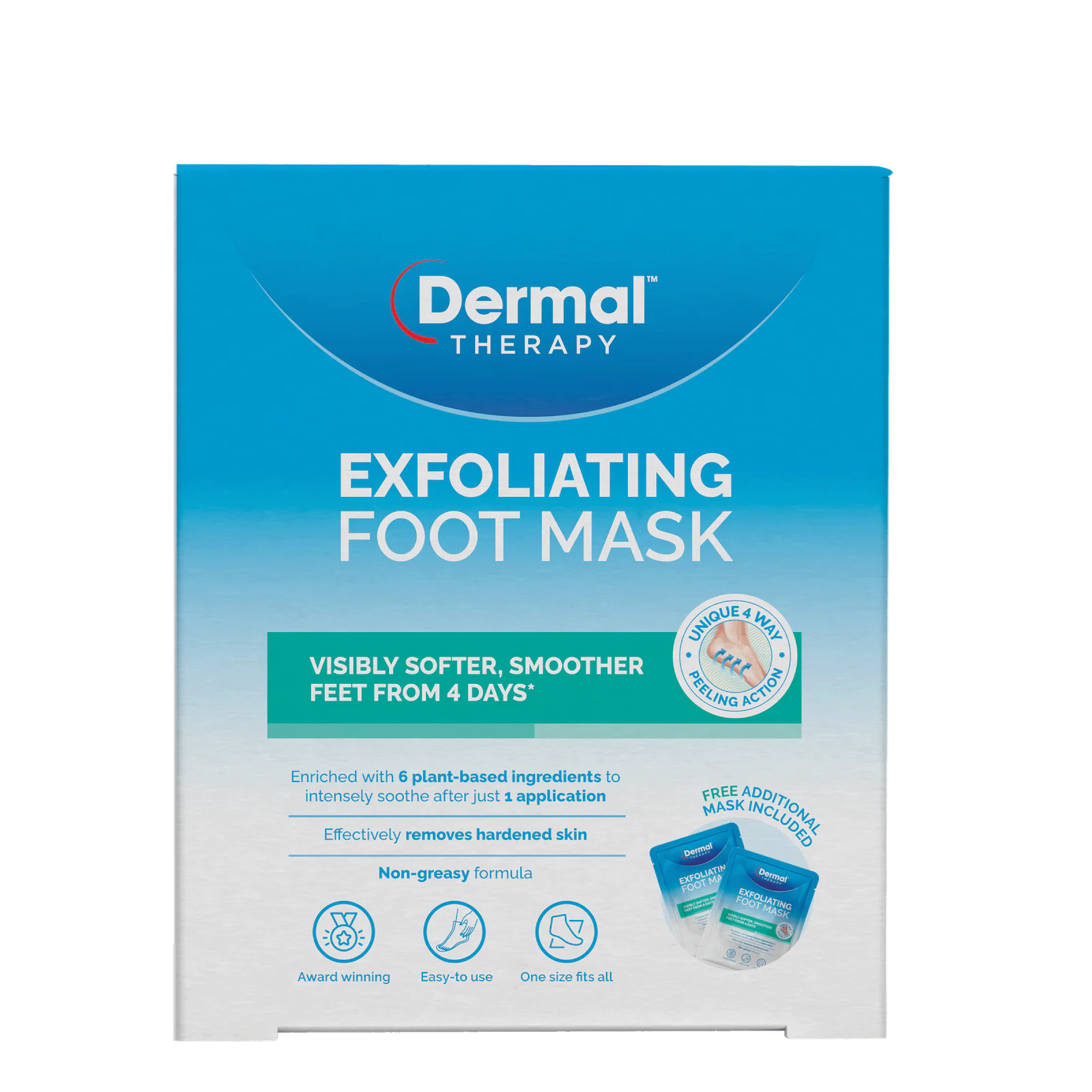 Dermal Therapy Exfoliating Foot Mask 1 Pair