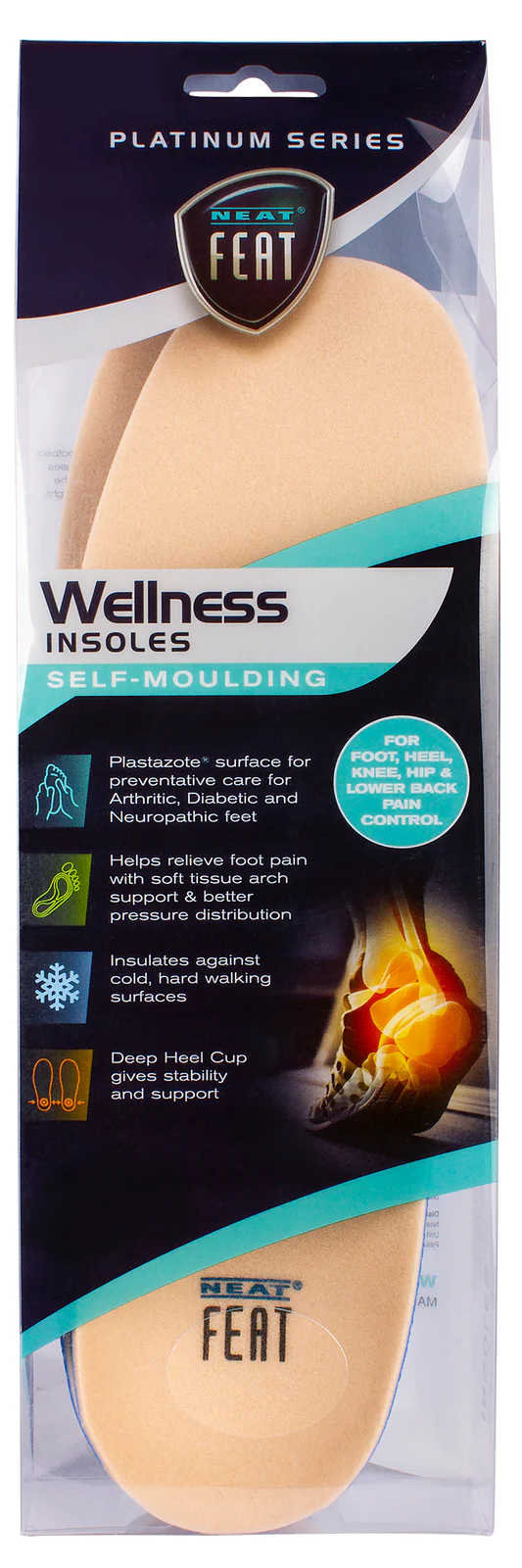 Neat Feat Wellness Self Moulding Insole Medium 1 pair