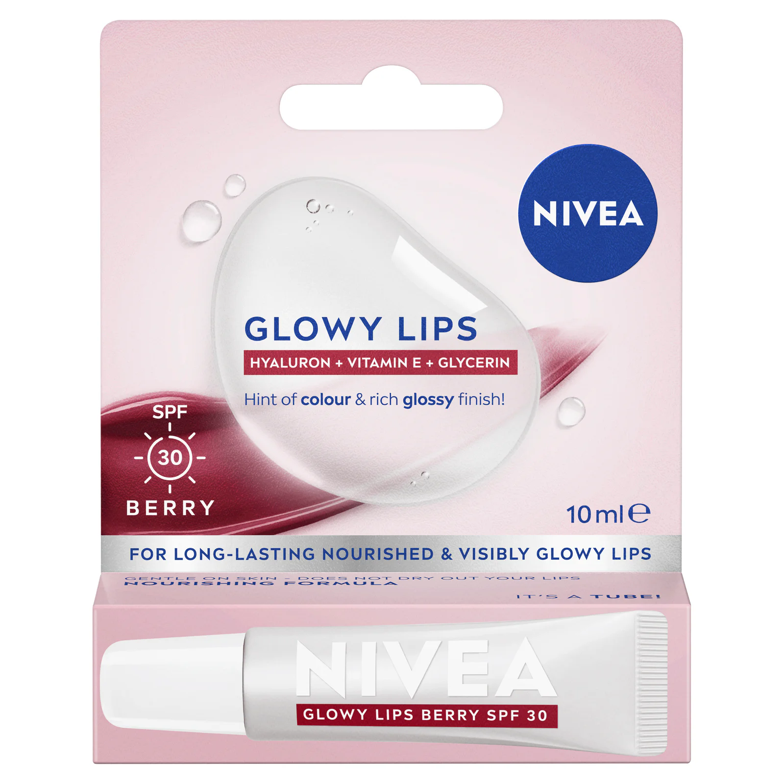 NIVEA Glowy Lips Tinted Berry SPF 30 10g